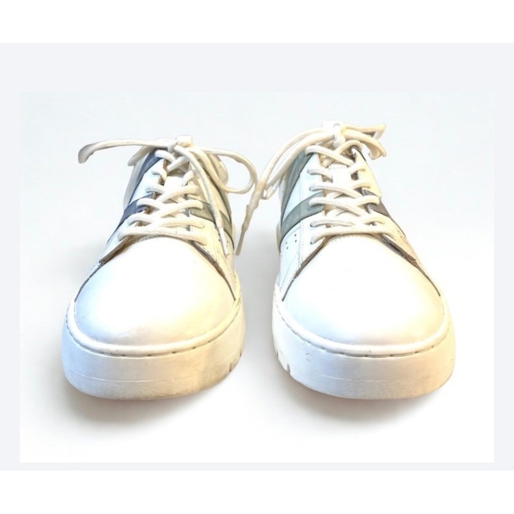 Vionic Simasa White Leather Lavender Sage Green Sneakers Womens Size 10 Low Top - Picture 4 of 8